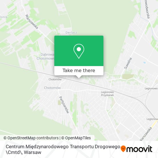 Карта Centrum Międzynarodowego Transportu Drogowego \Cmtd\