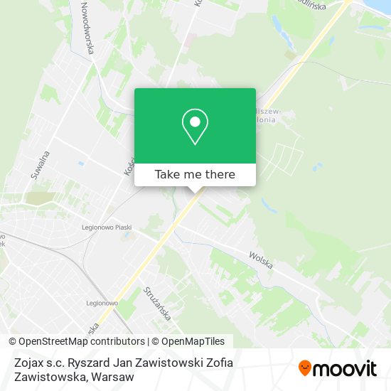 Zojax s.c. Ryszard Jan Zawistowski Zofia Zawistowska map