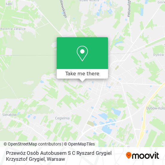 Przewóz Osób Autobusem S C Ryszard Grygiel Krzysztof Grygiel map