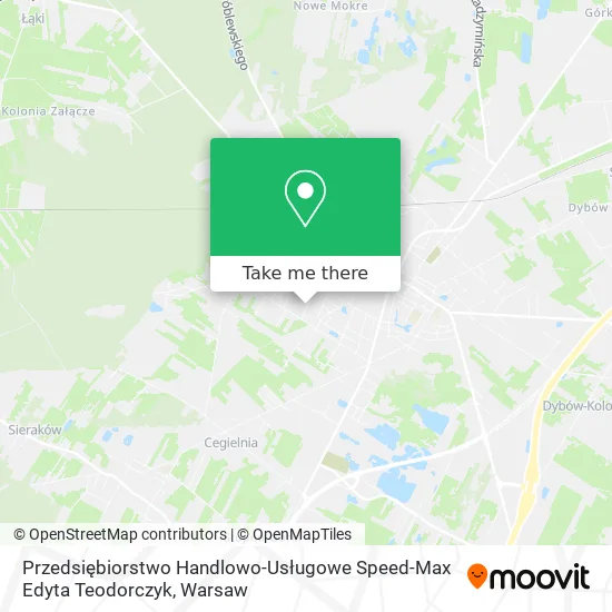 Карта Przedsiębiorstwo Handlowo-Usługowe Speed-Max Edyta Teodorczyk