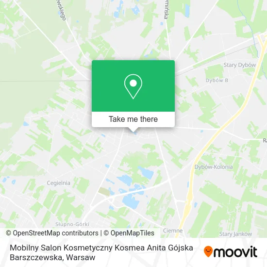 Карта Mobilny Salon Kosmetyczny Kosmea Anita Gójska Barszczewska