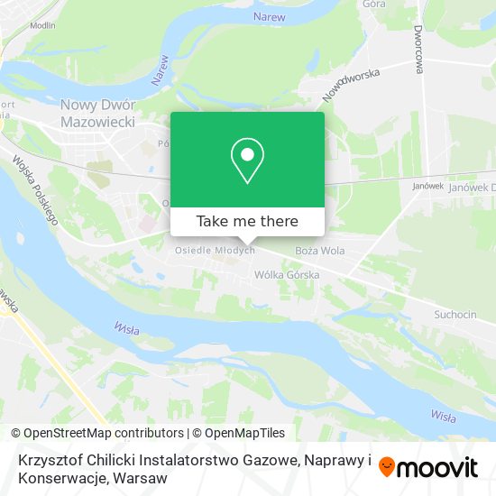 Krzysztof Chilicki Instalatorstwo Gazowe, Naprawy i Konserwacje map