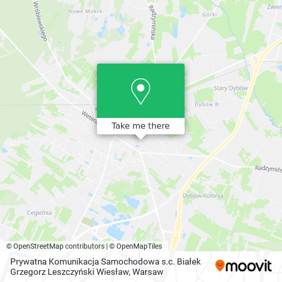 Prywatna Komunikacja Samochodowa s.c. Białek Grzegorz Leszczyński Wiesław map