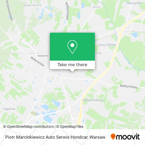 Piotr Marcinkiewicz Auto Serwis Hondcar map