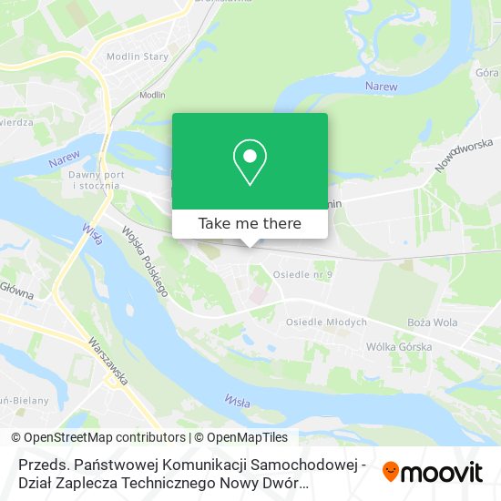 Przeds. Państwowej Komunikacji Samochodowej - Dział Zaplecza Technicznego Nowy Dwór Mazowiecki map