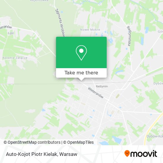 Auto-Kojot Piotr Kielak map