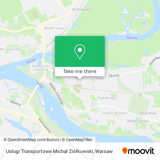 Usługi Transportowe Michał Ziółkowski map