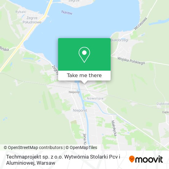 Techmaprojekt sp. z o.o. Wytwórnia Stolarki Pcv i Aluminiowej map