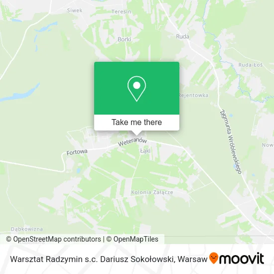 Warsztat Radzymin s.c. Dariusz Sokołowski map