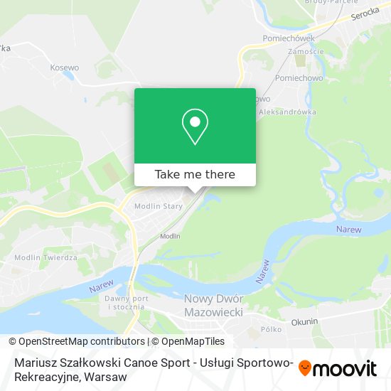 Mariusz Szałkowski Canoe Sport - Usługi Sportowo-Rekreacyjne map