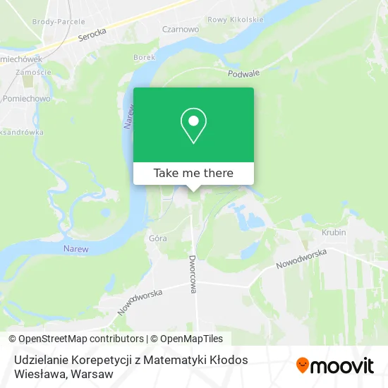 Udzielanie Korepetycji z Matematyki Kłodos Wiesława map