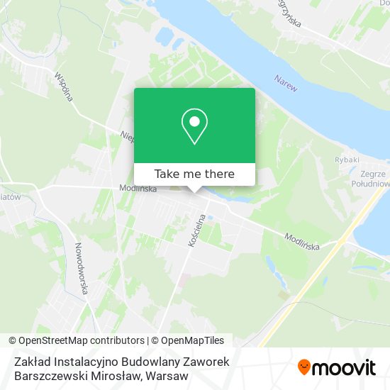 Zakład Instalacyjno Budowlany Zaworek Barszczewski Mirosław map