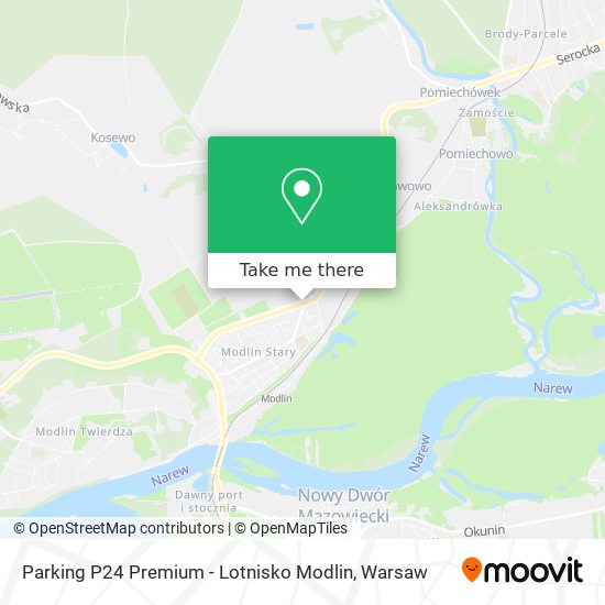 Parking P24 Premium - Lotnisko Modlin map