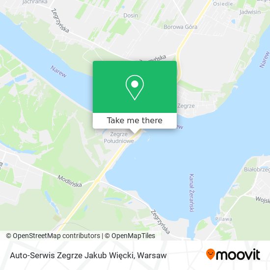 Auto-Serwis Zegrze Jakub Więcki map