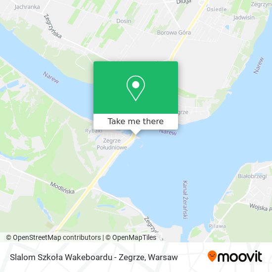 Slalom Szkoła Wakeboardu - Zegrze map