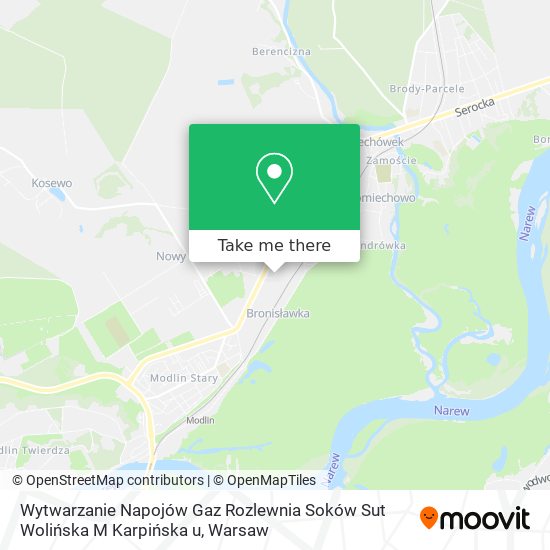 Wytwarzanie Napojów Gaz Rozlewnia Soków Sut Wolińska M Karpińska u map