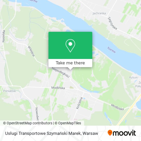 Usługi Transportowe Szymański Marek map