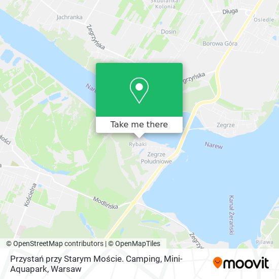 Przystań przy Starym Moście. Camping, Mini-Aquapark map