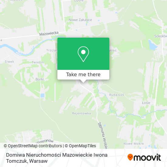 Domiwa Nieruchomości Mazowieckie Iwona Tomczuk map