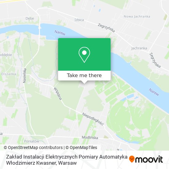 Карта Zakład Instalacji Elektrycznych Pomiary Automatyka Włodzimierz Kwasner