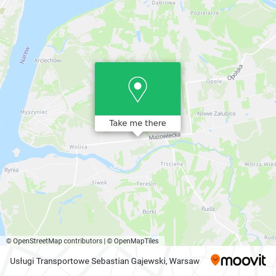 Usługi Transportowe Sebastian Gajewski map