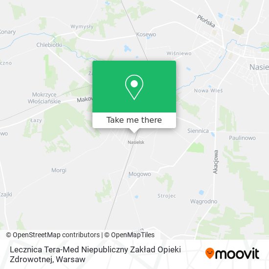 Lecznica Tera-Med Niepubliczny Zakład Opieki Zdrowotnej map