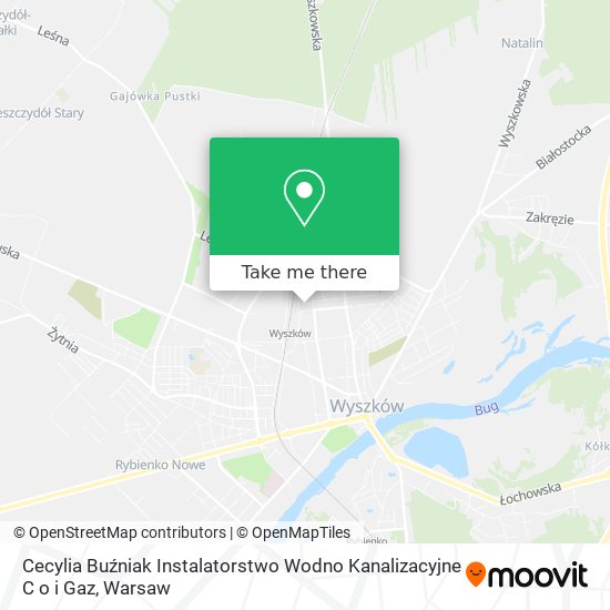 Cecylia Buźniak Instalatorstwo Wodno Kanalizacyjne C o i Gaz map