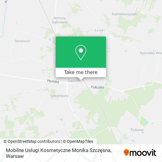 Карта Mobilne Usługi Kosmetyczne Monika Szczęsna