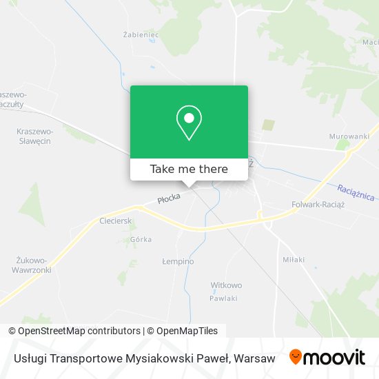 Usługi Transportowe Mysiakowski Paweł map