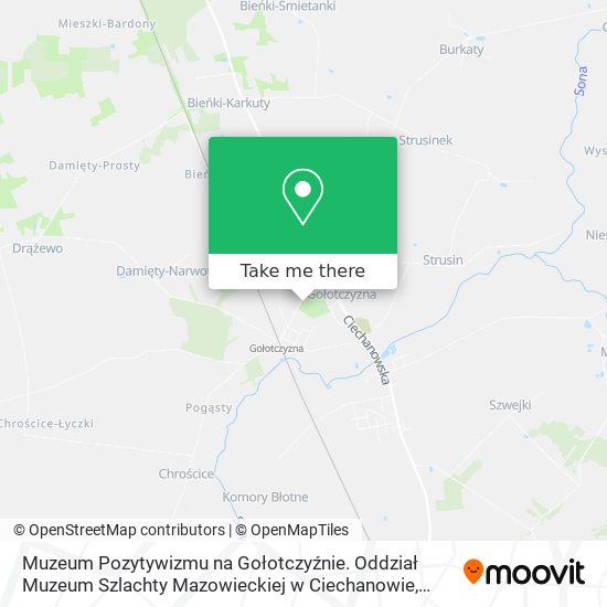 Muzeum Pozytywizmu na Gołotczyźnie. Oddział Muzeum Szlachty Mazowieckiej w Ciechanowie map