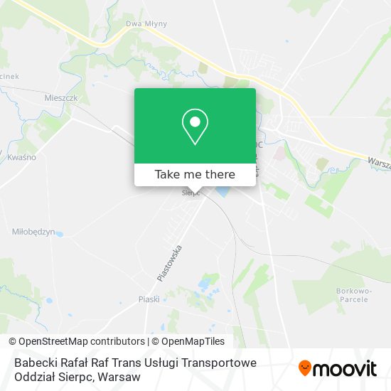 Babecki Rafał Raf Trans Usługi Transportowe Oddział Sierpc map