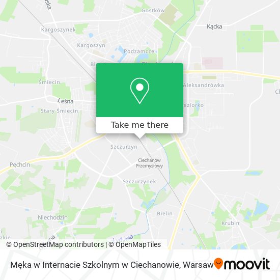 Męka w Internacie Szkolnym w Ciechanowie map