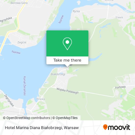 Hotel Marina Diana Białobrzegi map