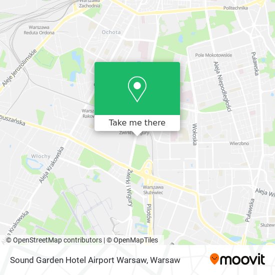 Sound Garden Hotel Airport Warsaw map