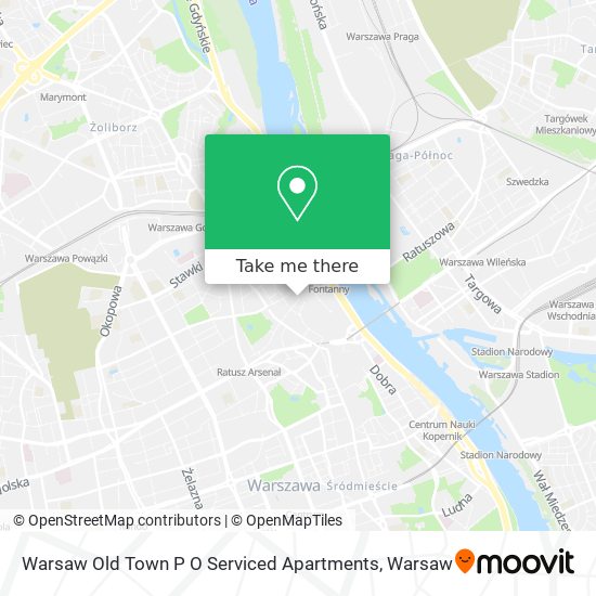 Warsaw Old Town P O Serviced Apartments map