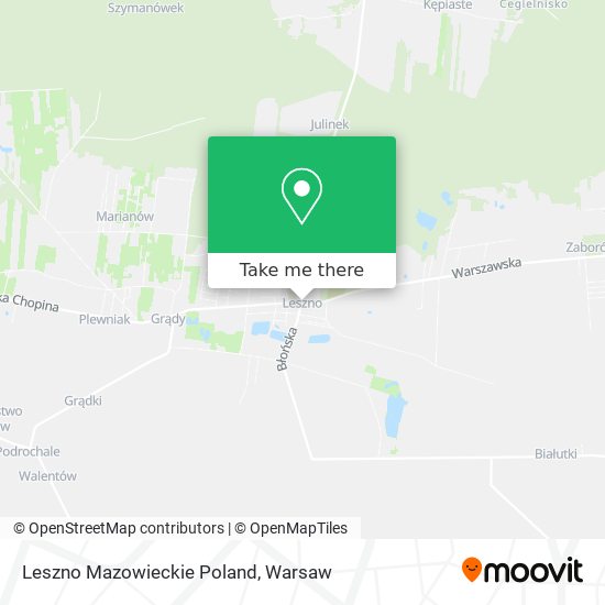 Leszno Mazowieckie Poland map