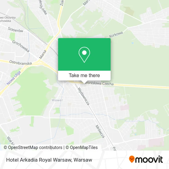 Hotel Arkadia Royal Warsaw map