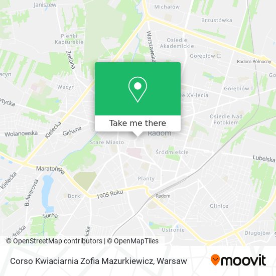 Corso Kwiaciarnia Zofia Mazurkiewicz map