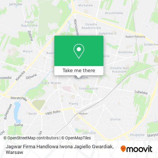 Jagwar Firma Handlowa Iwona Jagiello Gwardiak map