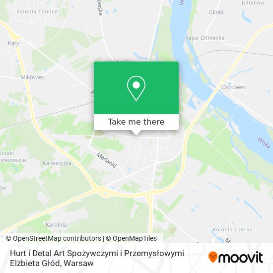 Hurt i Detal Art Spożywczymi i Przemysłowymi Elżbieta Głód map