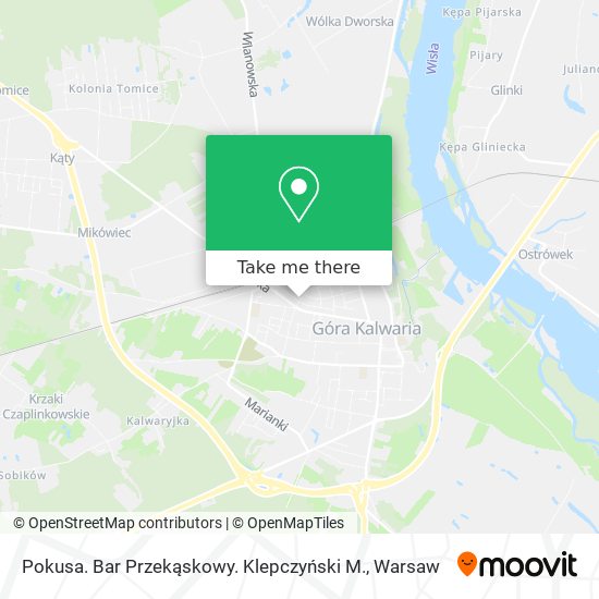 Pokusa. Bar Przekąskowy. Klepczyński M. map