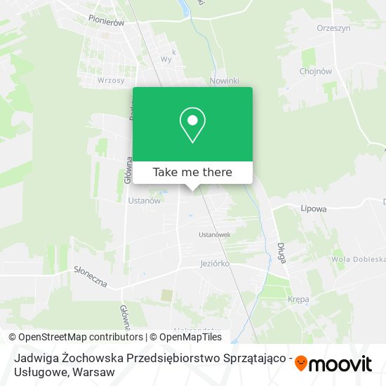 Jadwiga Żochowska Przedsiębiorstwo Sprzątająco - Usługowe map