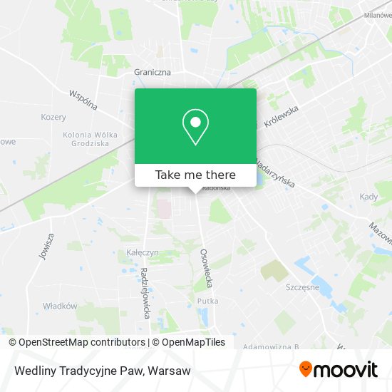 Wedliny Tradycyjne Paw map