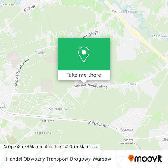 Карта Handel Obwozny Transport Drogowy