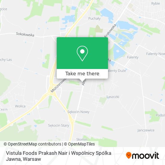 Vistula Foods Prakash Nair i Wspólnicy Spólka Jawna map