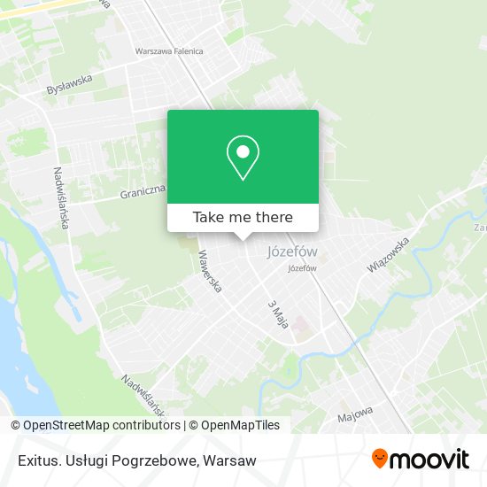 Exitus. Usługi Pogrzebowe map