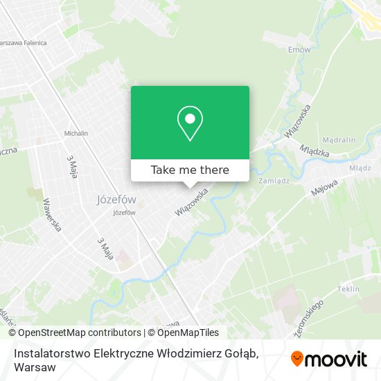 Instalatorstwo Elektryczne Włodzimierz Gołąb map