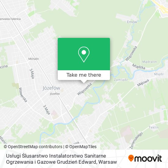Usługi Ślusarstwo Instalatorstwo Sanitarne Ogrzewania i Gazowe Grudzień Edward map