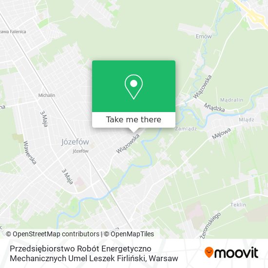 Przedsiębiorstwo Robót Energetyczno Mechanicznych Umel Leszek Firliński map