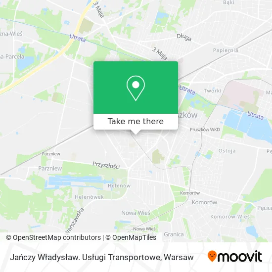 Карта Jańczy Władysław. Usługi Transportowe